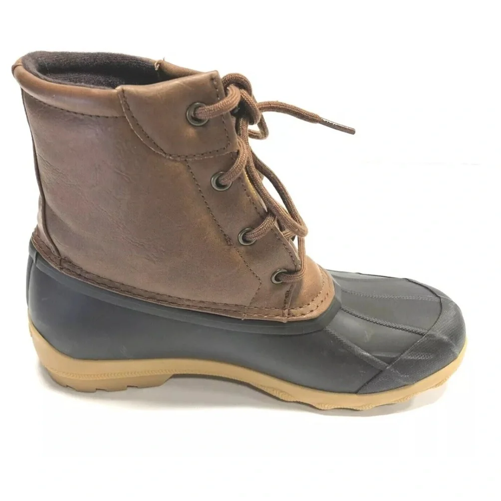 Sperry Big Kids’ Port Brown Waterproof Winter Boots, Boys’ Size 4 M
